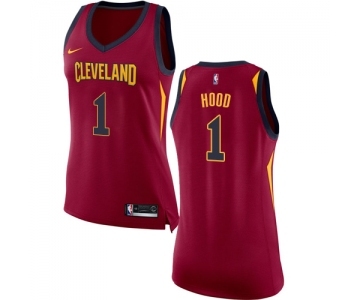 Women's Nike Cleveland Cavaliers #1 Rodney Hood Authentic Maroon NBA Jersey - Icon Edition