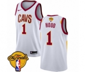 Women's Nike Cleveland Cavaliers #1 Rodney Hood Authentic White 2018 NBA Finals Bound NBA Jersey - Association Edition