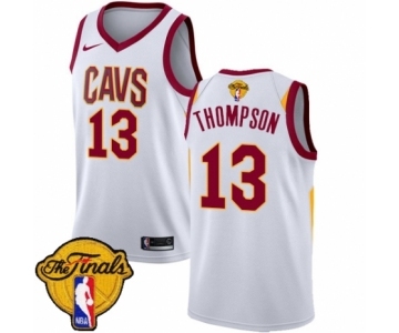 Women's Nike Cleveland Cavaliers #13 Tristan Thompson Authentic White 2018 NBA Finals Bound NBA Jersey - Association Edition