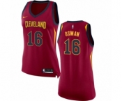 Women's Nike Cleveland Cavaliers #16 Cedi Osman Authentic Maroon NBA Jersey - Icon Edition