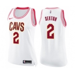 Women's Nike Cleveland Cavaliers #2 Collin Sexton Swingman White Pink Fashion NBA Jersey