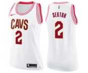 Women's Nike Cleveland Cavaliers #2 Collin Sexton Swingman White Pink Fashion NBA Jersey