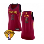 Women's Nike Cleveland Cavaliers #2 Kyrie Irving Authentic Maroon 2018 NBA Finals Bound NBA Jersey - Icon Edition