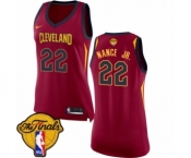 Women's Nike Cleveland Cavaliers #22 Larry Nance Jr. Authentic Maroon 2018 NBA Finals Bound NBA Jersey - Icon Edition