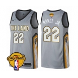 Women's Nike Cleveland Cavaliers #22 Larry Nance Jr. Swingman Gray 2018 NBA Finals Bound NBA Jersey - City Edition