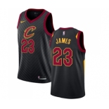 Women's Nike Cleveland Cavaliers #23 LeBron James Swingman Black Alternate NBA Jersey Statement Edition