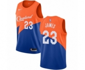 Women's Nike Cleveland Cavaliers #23 LeBron James Swingman Blue NBA Jersey - City Edition