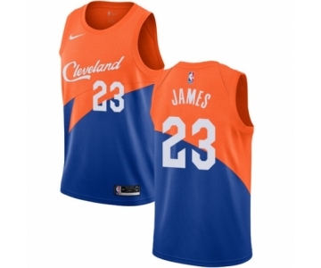 Women's Nike Cleveland Cavaliers #23 LeBron James Swingman Blue NBA Jersey - City Edition