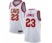 Women's Nike Cleveland Cavaliers #23 LeBron James Swingman White Home NBA Jersey - Association Edition