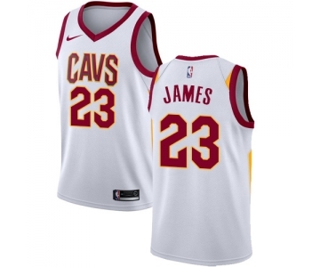 Women's Nike Cleveland Cavaliers #23 LeBron James Swingman White Home NBA Jersey - Association Edition