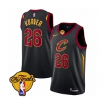 Women's Nike Cleveland Cavaliers #26 Kyle Korver Authentic Black 2018 NBA Finals Bound NBA Jersey Statement Edition