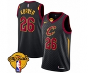 Women's Nike Cleveland Cavaliers #26 Kyle Korver Authentic Black 2018 NBA Finals Bound NBA Jersey Statement Edition