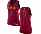 Women's Nike Cleveland Cavaliers #3 George Hill Authentic Maroon NBA Jersey - Icon Edition