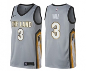 Women's Nike Cleveland Cavaliers #3 George Hill Swingman Gray NBA Jersey - City Edition