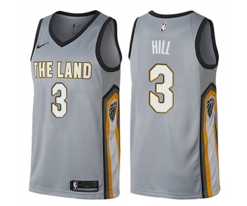 Women's Nike Cleveland Cavaliers #3 George Hill Swingman Gray NBA Jersey - City Edition