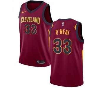 Women's Nike Cleveland Cavaliers #33 Shaquille O'Neal Swingman Maroon Road NBA Jersey - Icon Edition