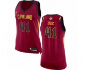 Women's Nike Cleveland Cavaliers #41 Ante Zizic Authentic Maroon 2018 NBA Finals Bound NBA Jersey - Icon Edition