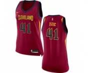 Women's Nike Cleveland Cavaliers #41 Ante Zizic Authentic Maroon NBA Jersey - Icon Edition