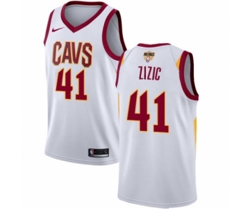 Women's Nike Cleveland Cavaliers #41 Ante Zizic Authentic White 2018 NBA Finals Bound NBA Jersey - Association Edition