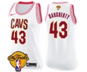 Women's Nike Cleveland Cavaliers #43 Brad Daugherty Swingman White Pink Fashion 2018 NBA Finals Bound NBA Jersey