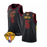 Women's Nike Cleveland Cavaliers #5 J.R. Smith Authentic Black 2018 NBA Finals Bound NBA Jersey Statement Edition