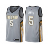 Women's Nike Cleveland Cavaliers #5 J.R. Smith Swingman Gray NBA Jersey - City Edition