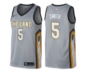 Women's Nike Cleveland Cavaliers #5 J.R. Smith Swingman Gray NBA Jersey - City Edition