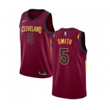 Women's Nike Cleveland Cavaliers #5 J.R. Smith Swingman Maroon Road NBA Jersey - Icon Edition