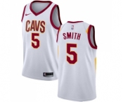 Women's Nike Cleveland Cavaliers #5 J.R. Smith Swingman White Home NBA Jersey - Association Edition