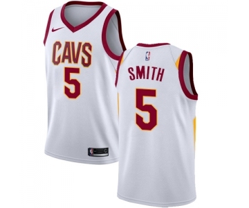 Women's Nike Cleveland Cavaliers #5 J.R. Smith Swingman White Home NBA Jersey - Association Edition