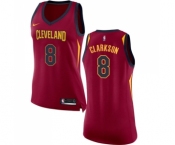 Women's Nike Cleveland Cavaliers #8 Jordan Clarkson Authentic Maroon NBA Jersey - Icon Edition