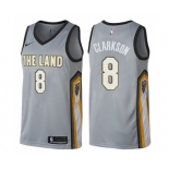 Women's Nike Cleveland Cavaliers #8 Jordan Clarkson Swingman Gray NBA Jersey - City Edition