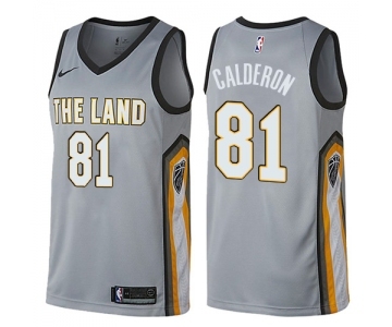 Women's Nike Cleveland Cavaliers #81 Jose Calderon Swingman Gray NBA Jersey - City Edition