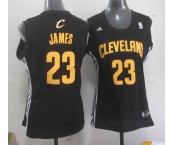 women nba cleveland cavaliers #23 james black[revolution 30 swingman]