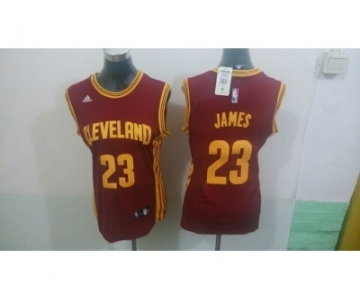 women nba cleveland cavaliers #23 james red jerseys