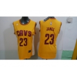 women nba cleveland cavaliers #23 james yellow jerseys