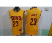 women nba cleveland cavaliers #23 james yellow jerseys