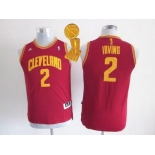 NBA Youth Cleveland Cavaliers #2 Kyrie Irving Red The Champions Patch Stitched Jerseys