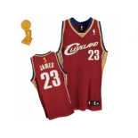 NBA Youth Cleveland Cavaliers #23 LeBron James Red The Champions Patch Stitched Jerseys