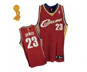 NBA Youth Cleveland Cavaliers #23 LeBron James Red The Champions Patch Stitched Jerseys