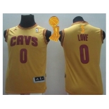 NBA Youth Revolution 30 Cleveland Cavaliers #0 Kevin Love Gold The Champions Patch Stitched Jerseys