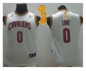 NBA Youth Revolution 30 Cleveland Cavaliers #0 Kevin Love White The Champions Patch Stitched Jerseys