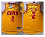 NBA Youth Revolution 30 Cleveland Cavaliers #2 Kyrie Irving Gold The Champions Patch Stitched Jerseys