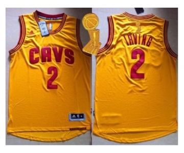 NBA Youth Revolution 30 Cleveland Cavaliers #2 Kyrie Irving Gold The Champions Patch Stitched Jerseys