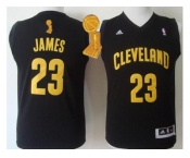 NBA Youth Revolution 30 Cleveland Cavaliers #23 LeBron James Black The Champions Patch Stitched Jerseys