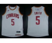 NBA Youth Revolution 30 Cleveland Cavaliers #5 J.R. Smith White Stitched Jerseys