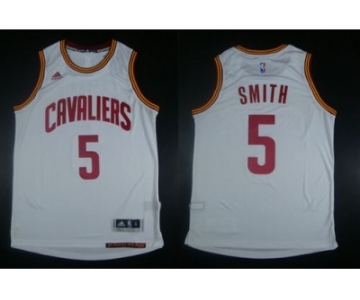 NBA Youth Revolution 30 Cleveland Cavaliers #5 J.R. Smith White Stitched Jerseys