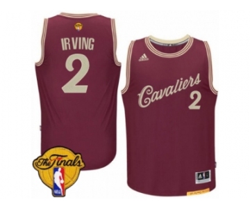 Youth Adidas Cleveland Cavaliers #2 Kyrie Irving Swingman Red 2015-16 Christmas Day 2017 The Finals Patch NBA Jersey