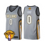 Youth Nike Cleveland Cavaliers #0 Kevin Love Swingman Gray 2018 NBA Finals Bound NBA Jersey - City Edition