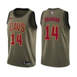 Youth Nike Cleveland Cavaliers #14 Terrell Brandon Swingman Green Salute to Service NBA Jersey